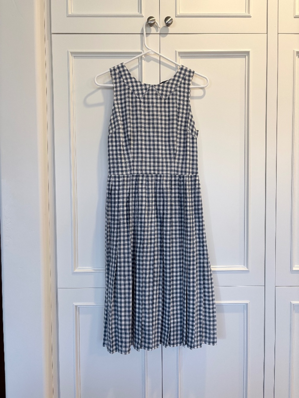 Kaya & Sloane Blue and White checkered Office or Sunday Service dress